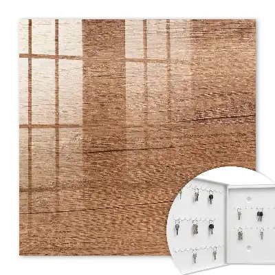 Decorative key box Wooden texture with natural grain