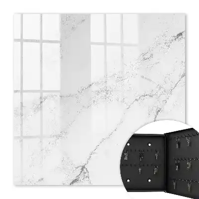 Wall mounted key cabinet Gray elegance with patterns