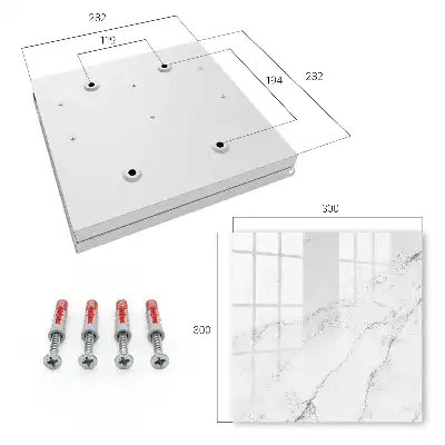 Wall mounted key cabinet Gray elegance with patterns