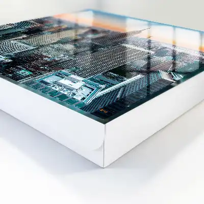 Wall mounted key box City panorama with skyscrapers