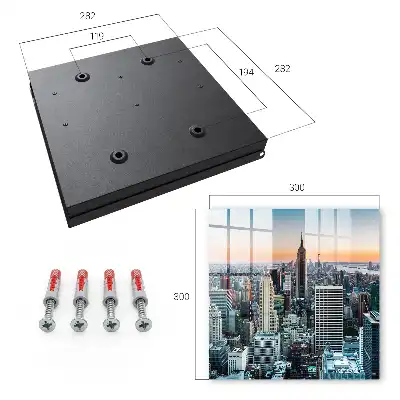 Wall mounted key box City panorama with skyscrapers