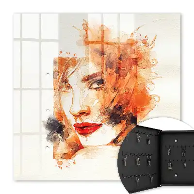 Key cabinet A feminine watercolor full of energy