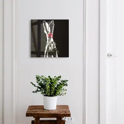 Wall mounted key box The elegance of a rose in white and red