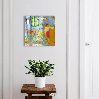 Wall mounted key box Cozy room with wooden furniture
