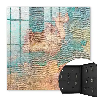 A dreamy dream on a turquoise background
