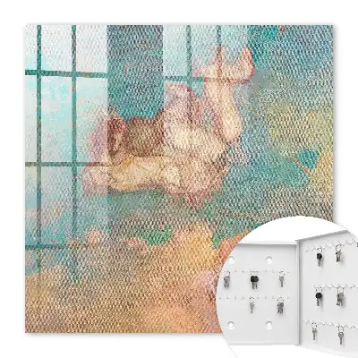 Key box for home A dreamy dream on a turquoise background