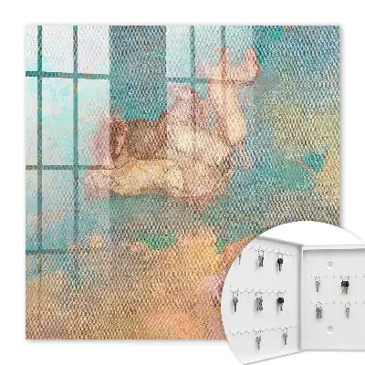 Key box for home A dreamy dream on a turquoise background