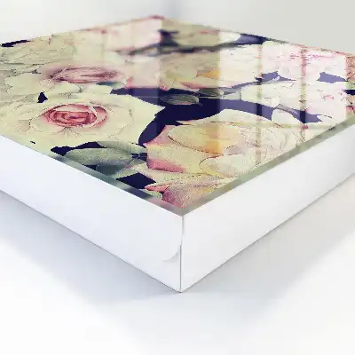 Wall mounted key box Floral elegance with a romantic character