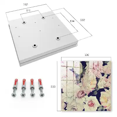 Wall mounted key box Floral elegance with a romantic character