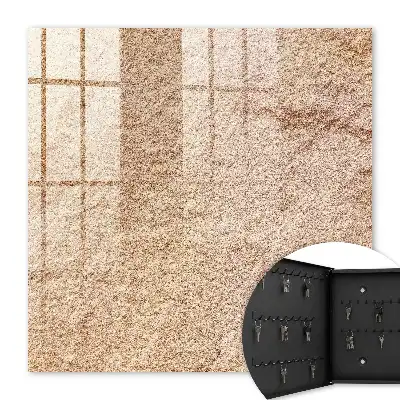 Wall mounted key box with beige sand pattern