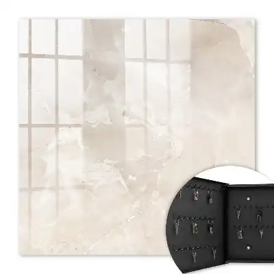 Wall mounted key cabinet Marble elegance in natural tones