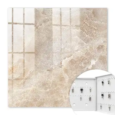 Wall mounted key box Beige marble full of elegance