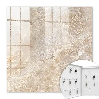 Wall mounted key box Beige marble full of elegance