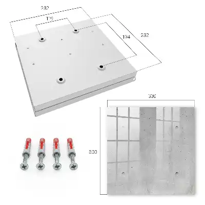 Decorative key box Raw concrete minimalist grays