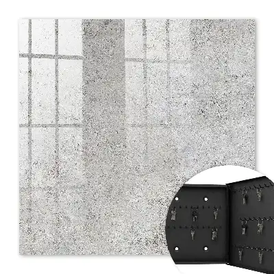 Wall mounted key box Gray concrete-look surface