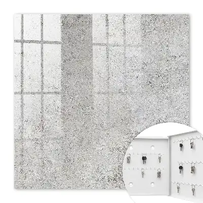 Wall mounted key box Gray concrete-look surface