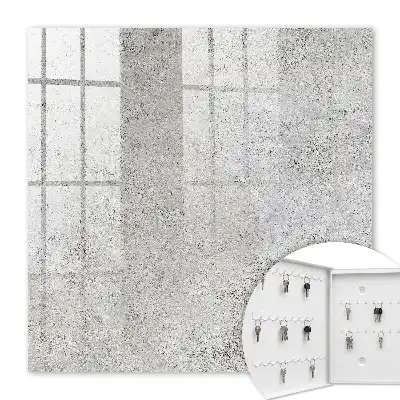 Wall mounted key box Gray concrete-look surface