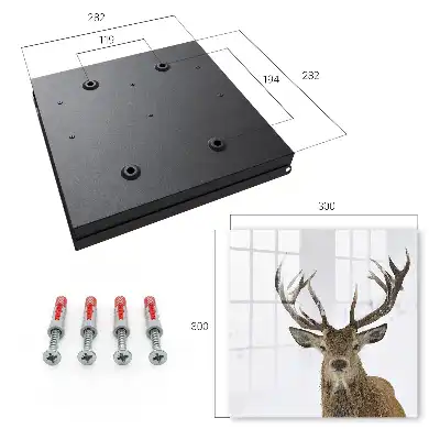 Wall mounted key box A winter deer full of harmony
