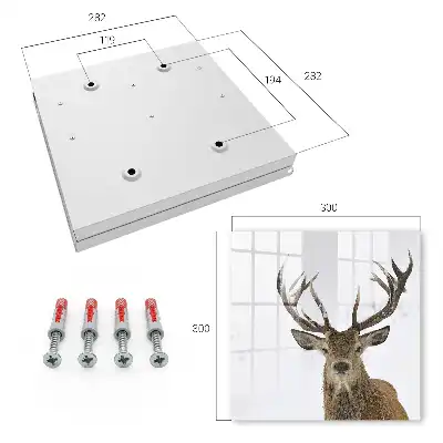 Wall mounted key box A winter deer full of harmony