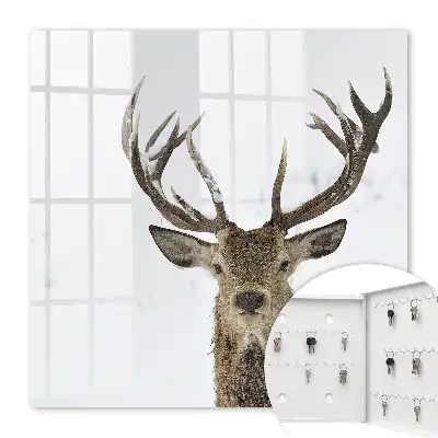 Winter Deer Wall Mounted Key Box