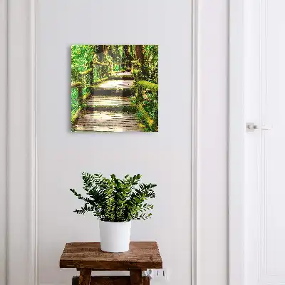 Key box for home Forest bridge in the green forest