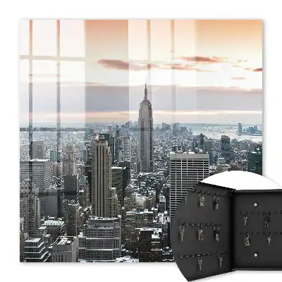 Decorative key box City panorama in the colors of the sky