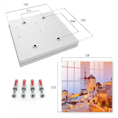 Wall mounted key cabinet Greek island in the warm west