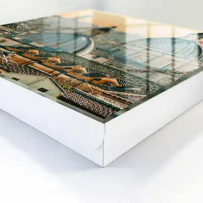 City Panorama Key Cabinet in Warm Colors