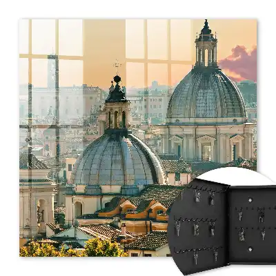 City Panorama Key Cabinet in Warm Colors