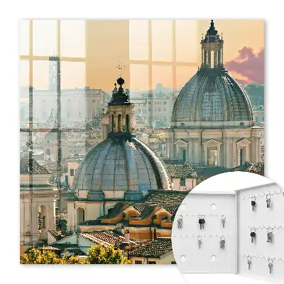 City Panorama Key Cabinet in Warm Colors