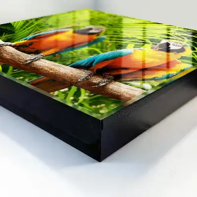 Tropical Green Leaf and Bird Wall Mounted Key Box