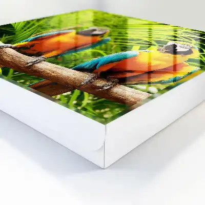 Tropical Green Leaf and Bird Wall Mounted Key Box