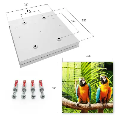 Tropical Green Leaf and Bird Wall Mounted Key Box