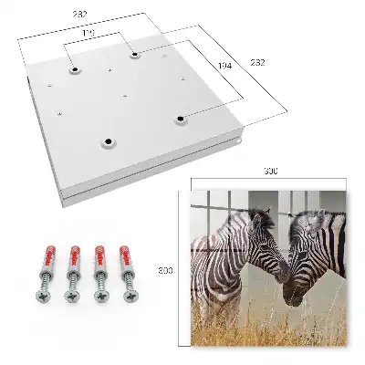 Zebras Together Key Box on Beige Background