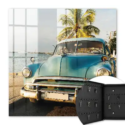 Key cabinet Retro car sea palm
