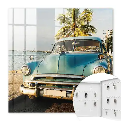 Key cabinet Retro car sea palm