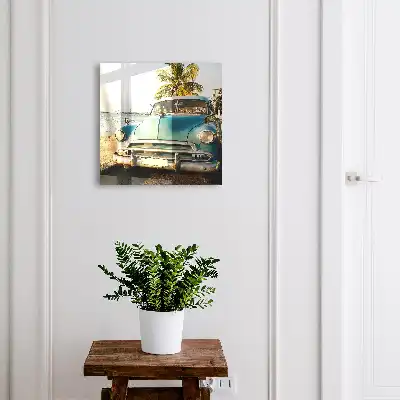 Key cabinet Retro car sea palm