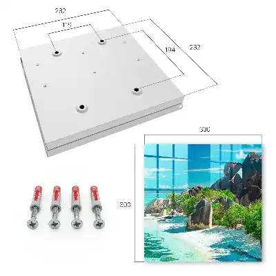 Decorative key box A tropical beach of lush greenery