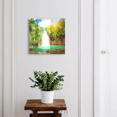 Wall mounted key cabinet Tropical Green Waterfall