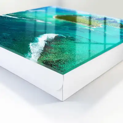 Wall mounted key box Tropical paradise with a turquoise ocean