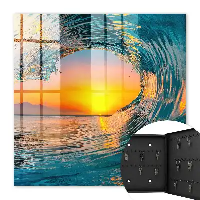 Key box for home Wave sunset sun sea