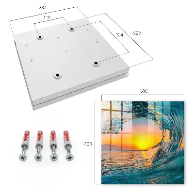 Key box for home Wave sunset sun sea
