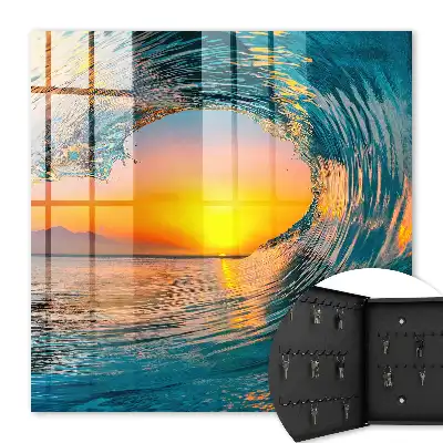 Key box for home Wave sunset sun sea