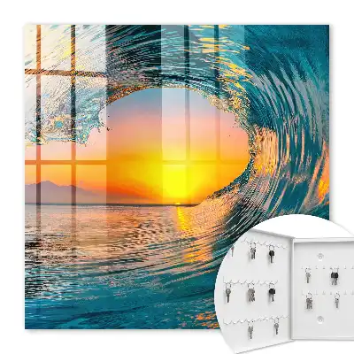 Key box for home Wave sunset sun sea