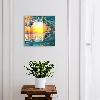 Key box for home Wave sunset sun sea