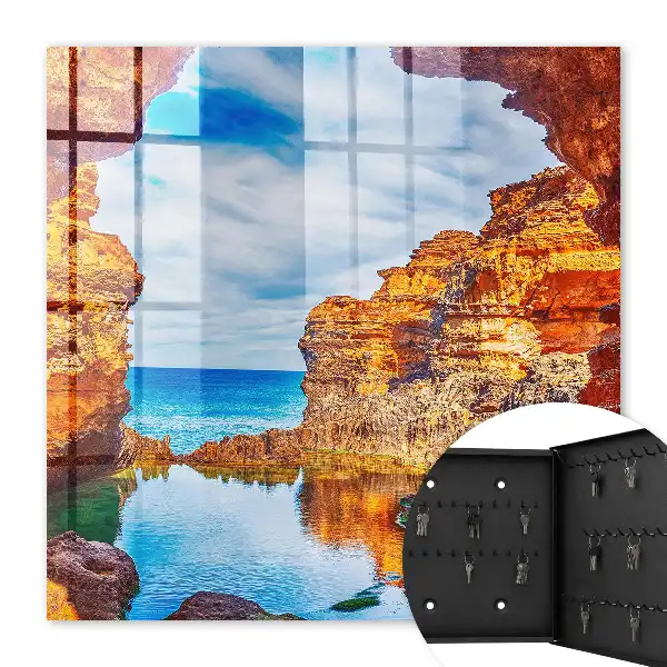 Decorative key box Sunny coast, sea, sky