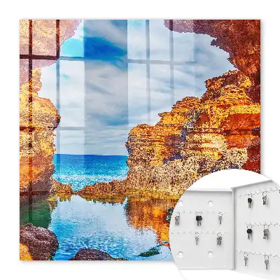 Decorative key box Sunny coast, sea, sky