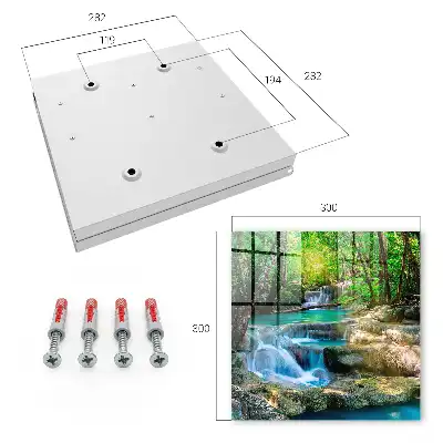 Wall mounted key cabinet Paradise oasis of jungle greenery