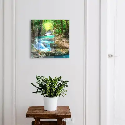 Wall mounted key cabinet Paradise oasis of jungle greenery