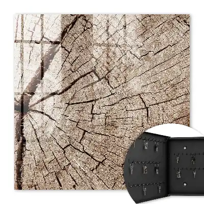 Wall mounted key box The wood grain radiates energy